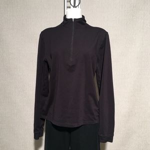 Saucony Long Sleeved Winter Warm 1/2 Zip Black Top